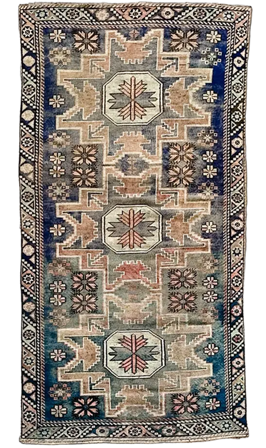 Vintage Hand Knotted Rug # 3178 | 3’ 5” x 6’ 8” Krazy For Rugs