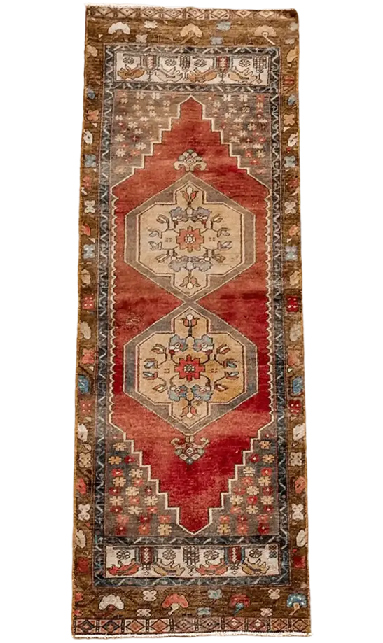 Vintage Hand Knotted Runner # 3132 | 3’ 1” x 8’ 10” Krazy For Rugs
