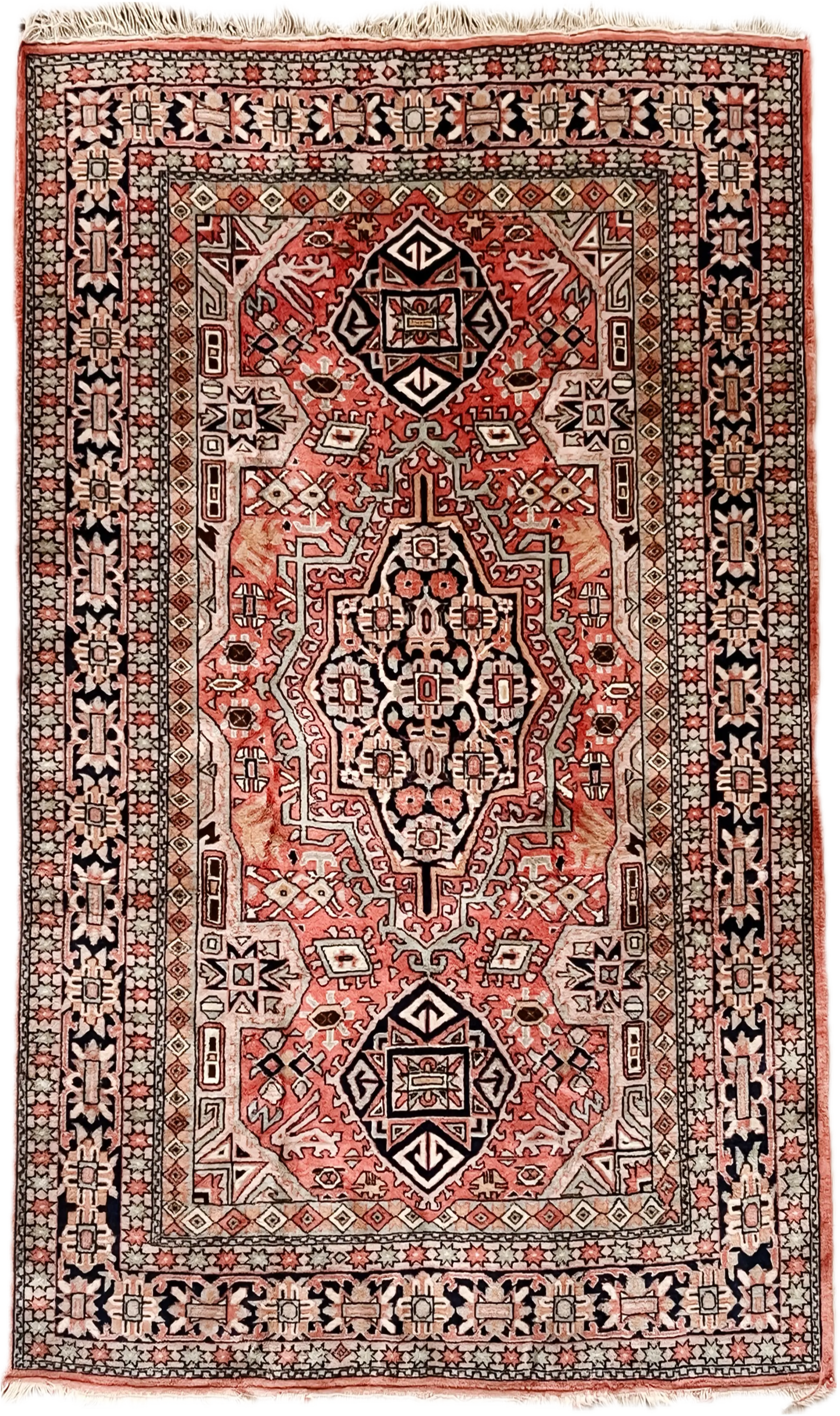 Vintage Hand Knotted Rug # 3330 | 6’ 1” x 8’ 1” Krazy For Rugs