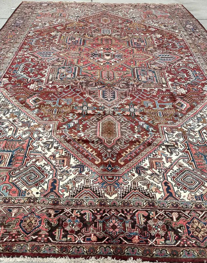 Vintage Hand Knotted Rug # 3287 | 9’ 10” x 13’ 4” Krazy For Rugs