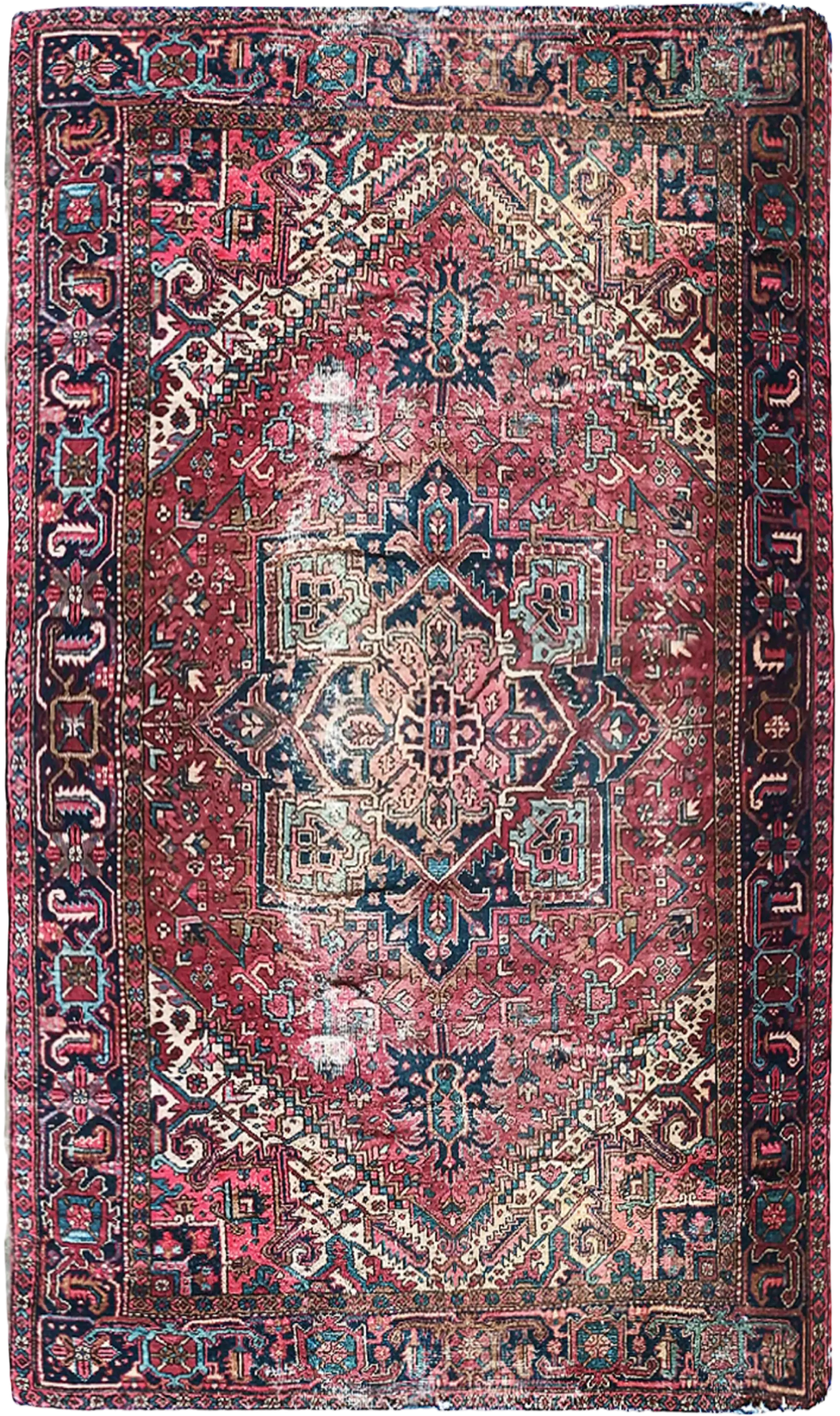 Antique Rug # 3153 | 8’ 10” x 11’ 5” Krazy For Rugs