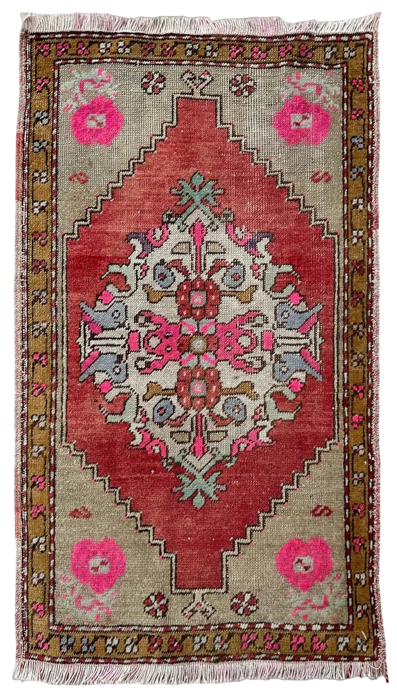 Vintage Hand Knotted Rug # 3376 | 1' 7