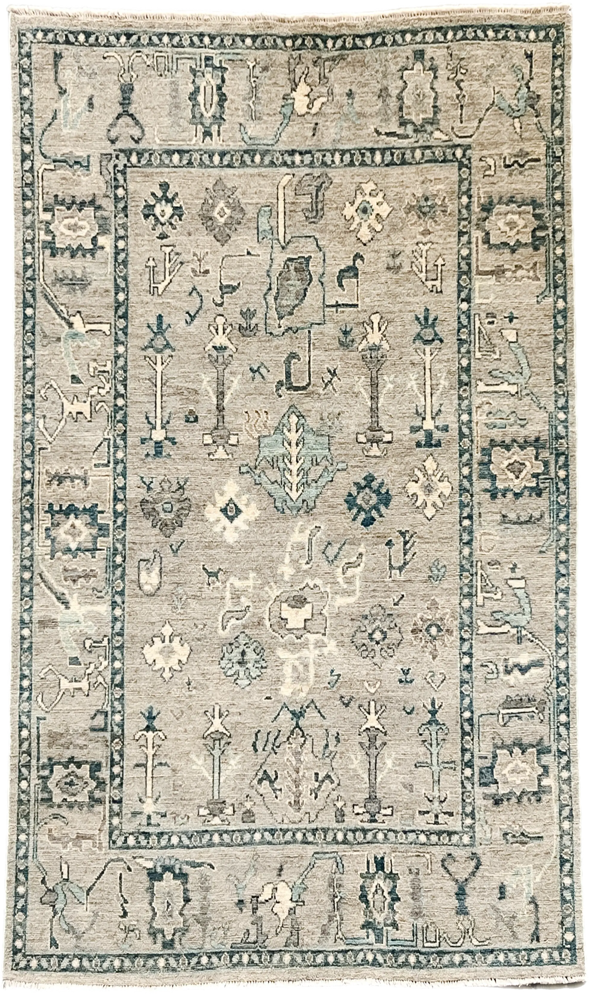 New Hand Knotted Rug # 3299 | 5’ x 6’ 9” Krazy For Rugs