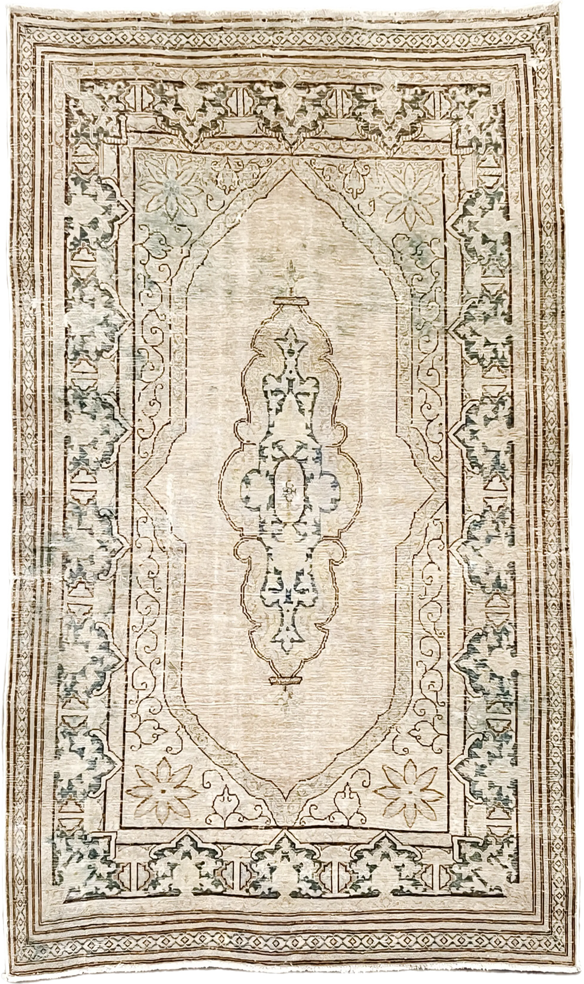 Vintage Hand Knotted Rug # 3300 | 4’ 10” x 7’ 2” Krazy For Rugs