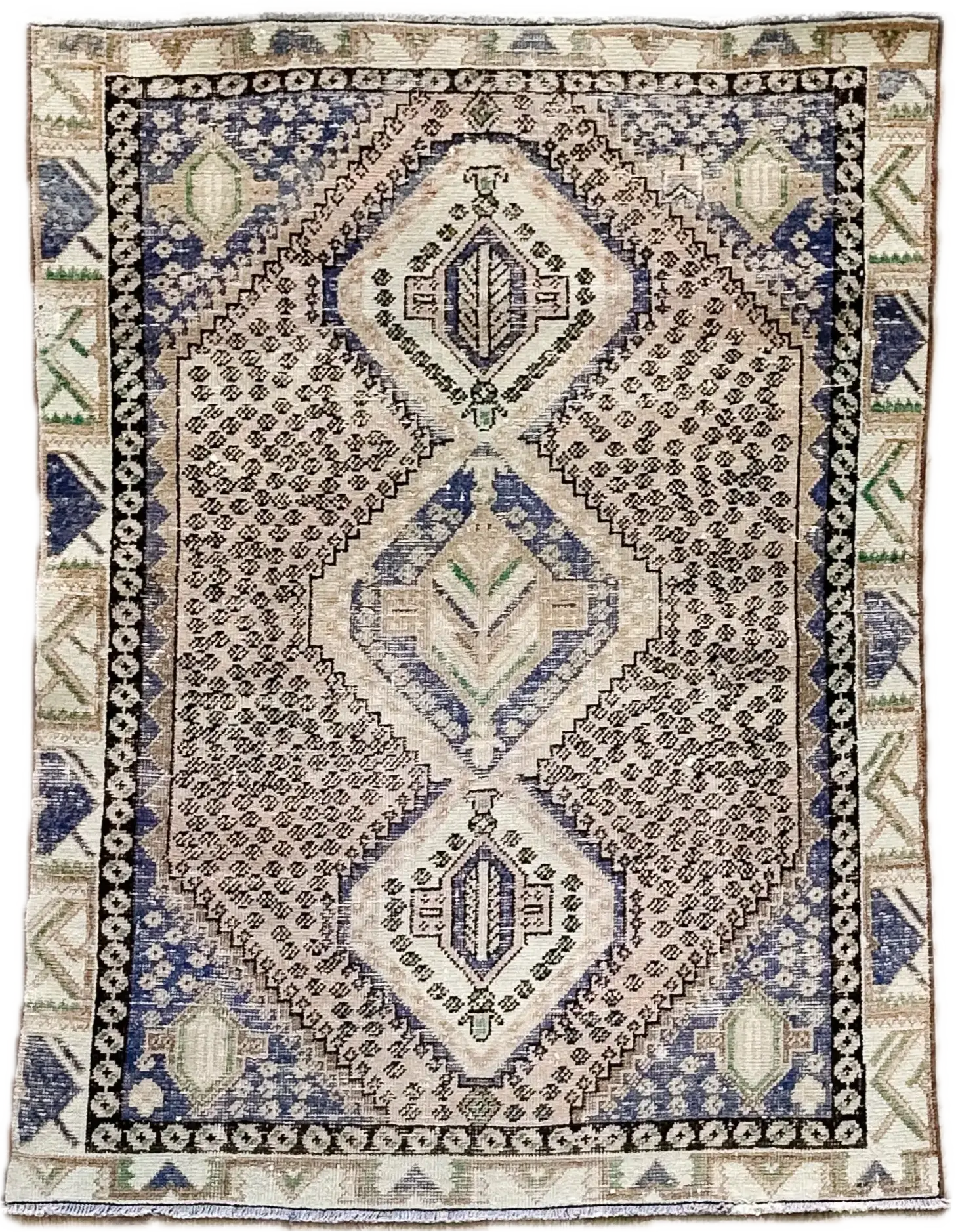 Vintage Hand Knotted Rug # 3141 | 4’ 7” x 6’ 5” Krazy For Rugs