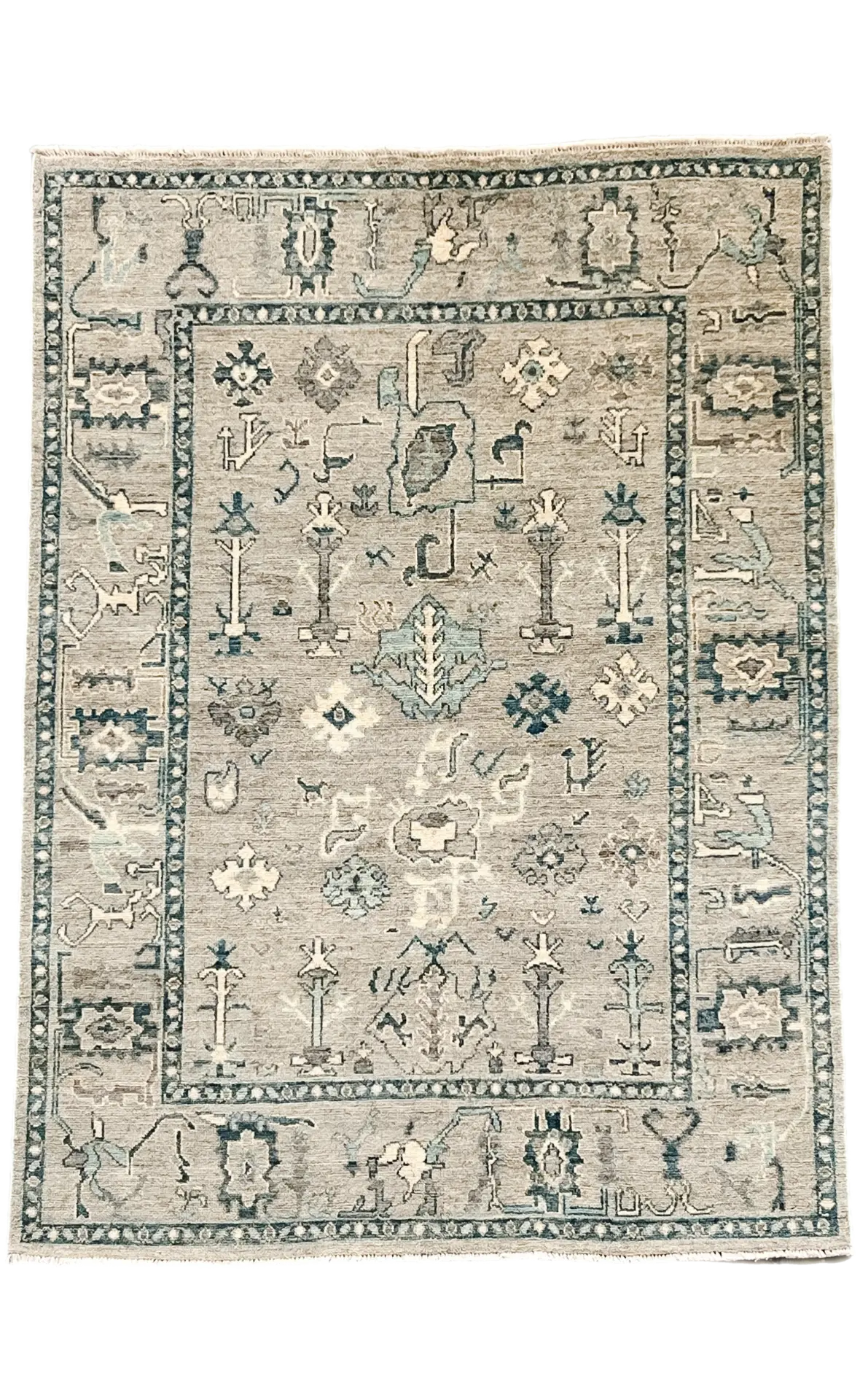 New Hand Knotted Rug # 3299 | 5’ x 6’ 9” Krazy For Rugs