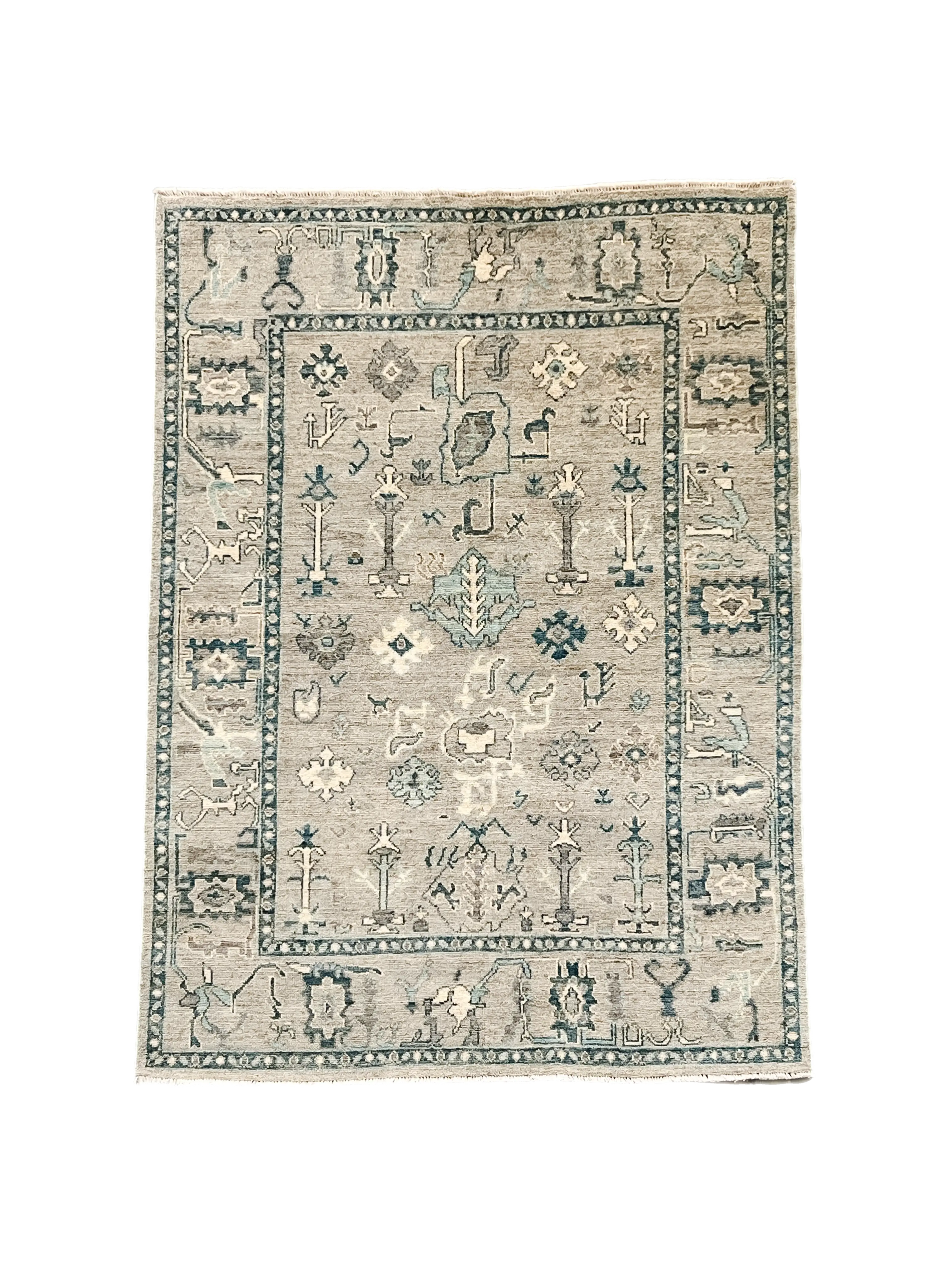 New Hand Knotted Rug # 3299 | 5’ x 6’ 9” Krazy For Rugs