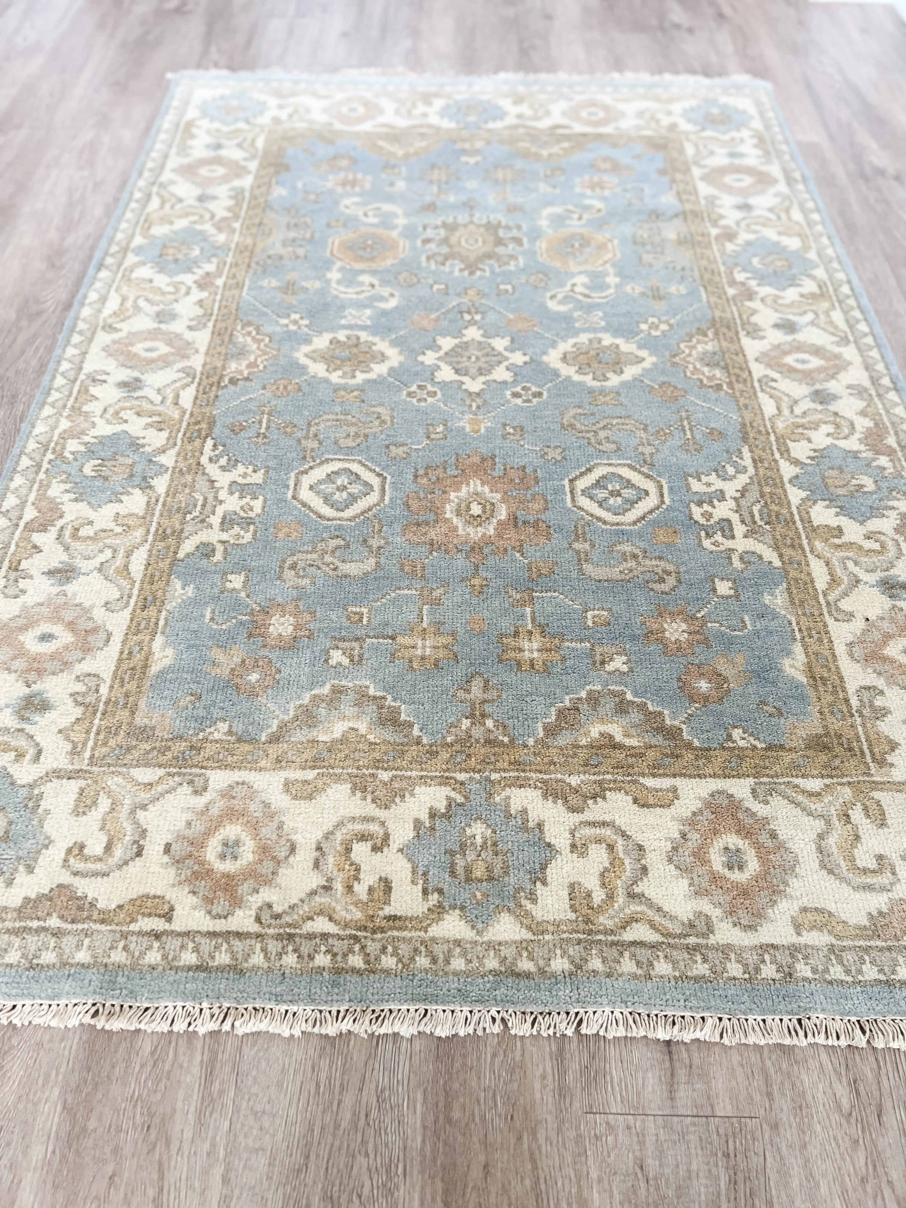 New Hand Knotted Rug # 3342 | 4’ x 6’ 1” Krazy For Rugs