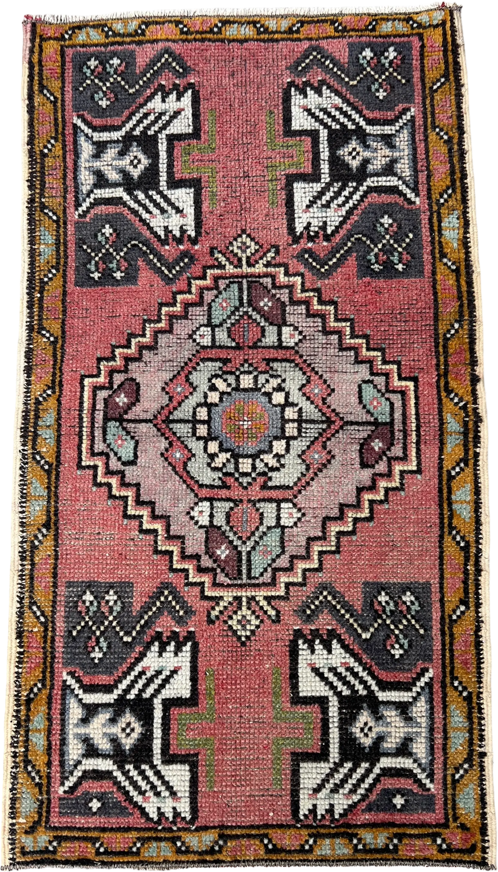 Vintage Hand Knotted Rug #3327 | 1’ 10” x 3’ 3” Krazy For Rugs