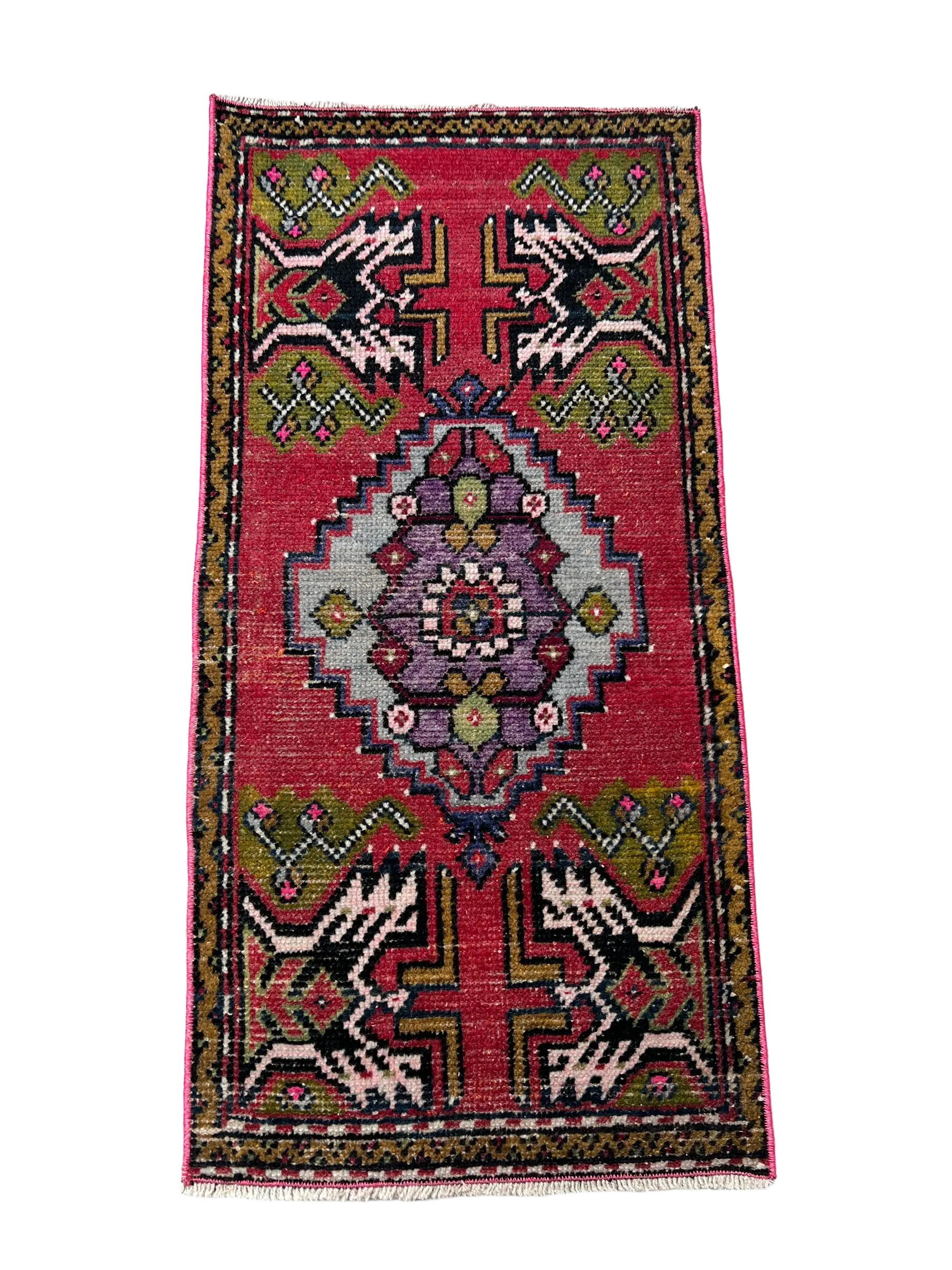 Vintage Hand Knotted Rug # 3312 | 1’ 7” x 3’ 4” Krazy For Rugs