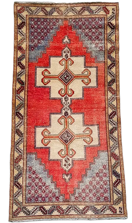 Vintage Hand Knotted Rug # 3177 | 4' 4