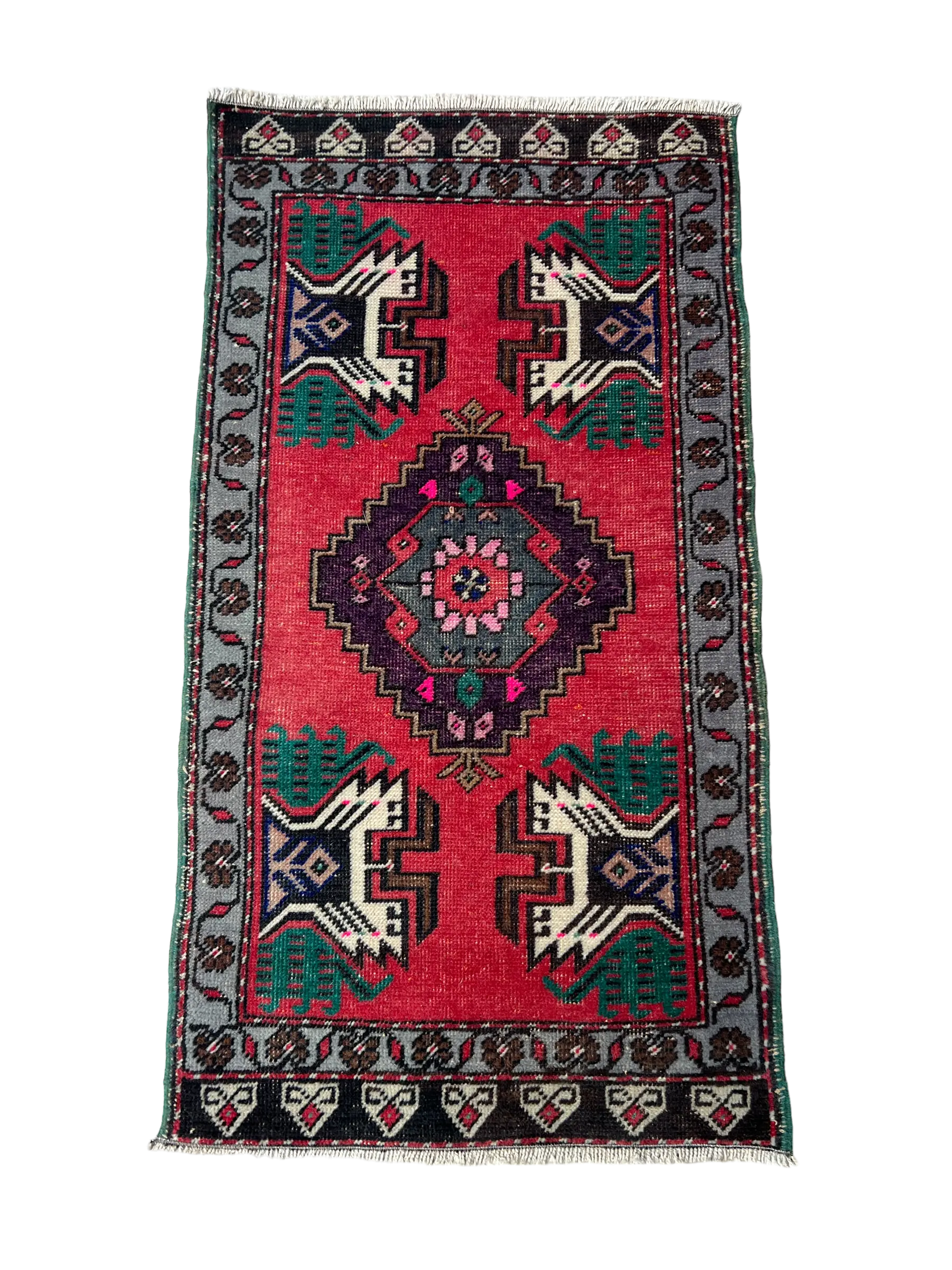 Vintage Hand Knotted Rug #3315 | 1’ 9” x 3’ 4” Krazy For Rugs