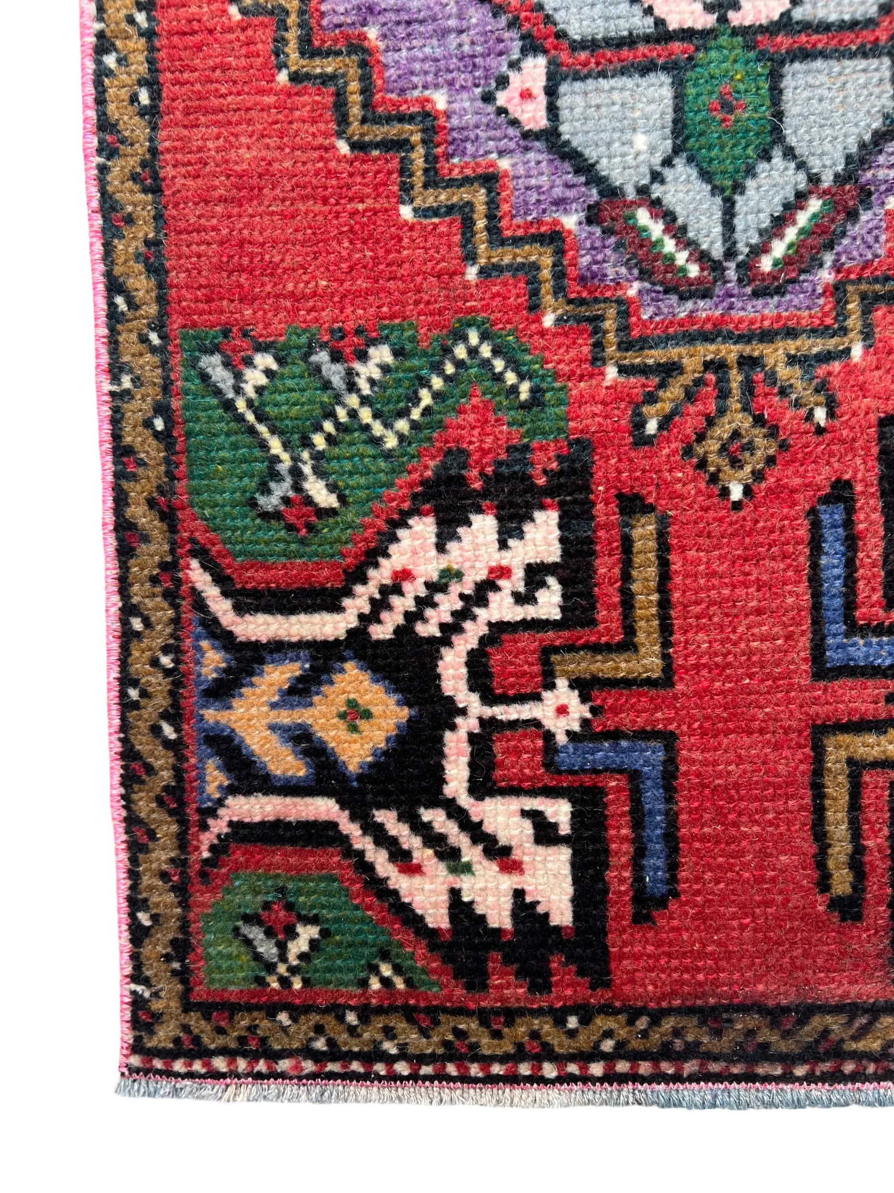 Vintage Hand Knotted Rug #3310 | 1’ 6” x 3’ 2” Krazy For Rugs