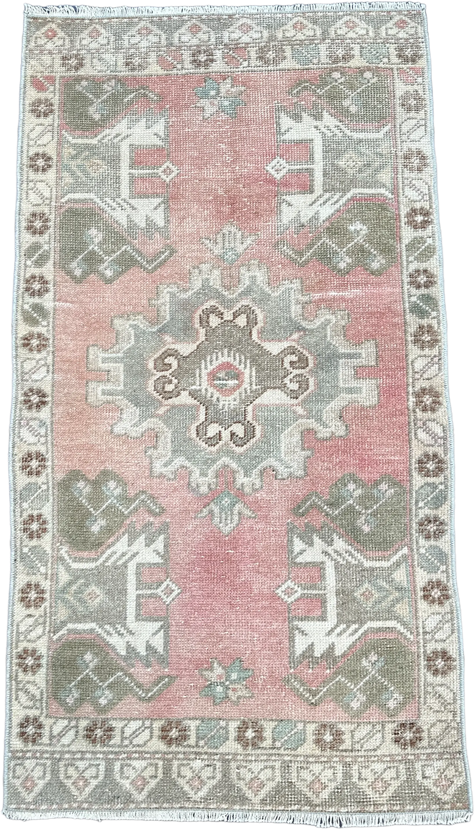 Vintage Hand Knotted Rug # 3232 | 1' 9