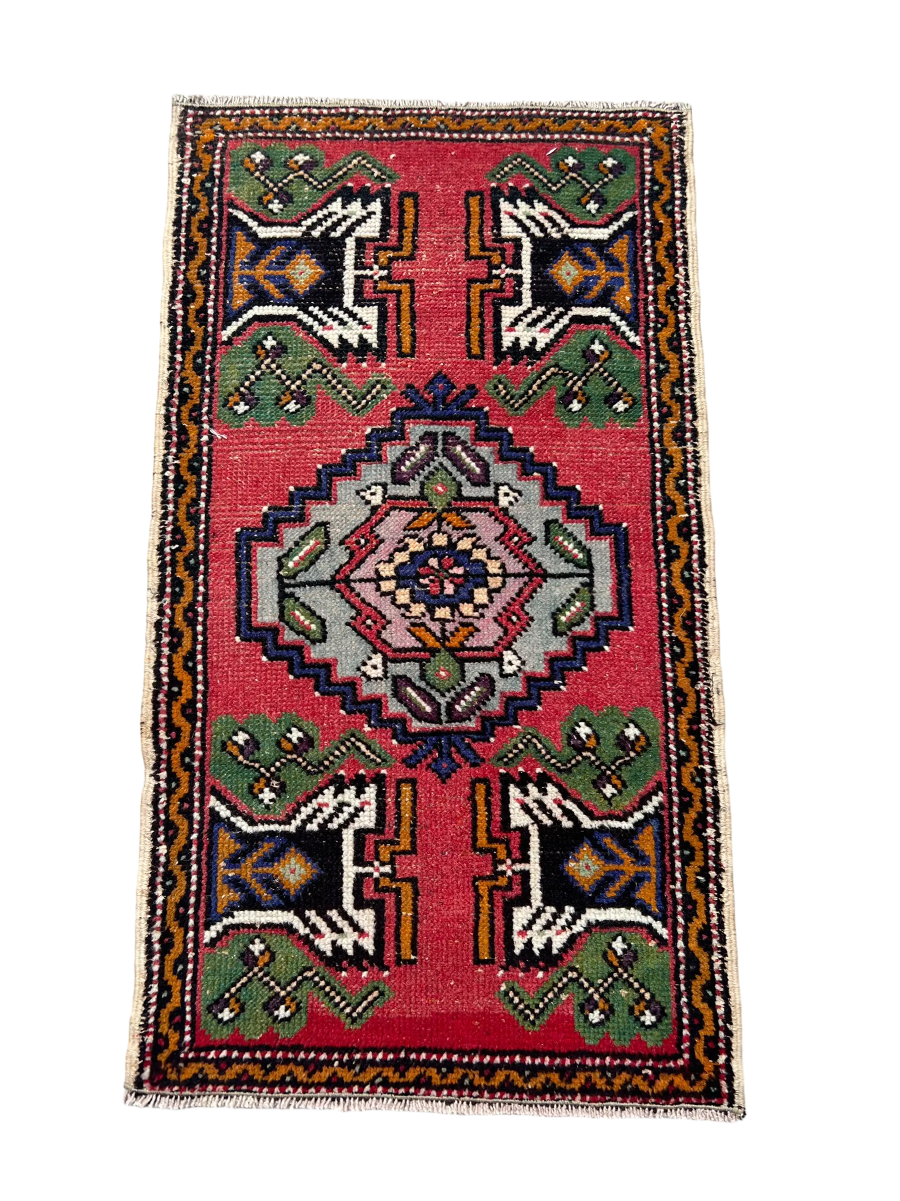 Vintage Hand Knotted Rug #3313 | 1’ 9” x 3’ 2” Krazy For Rugs