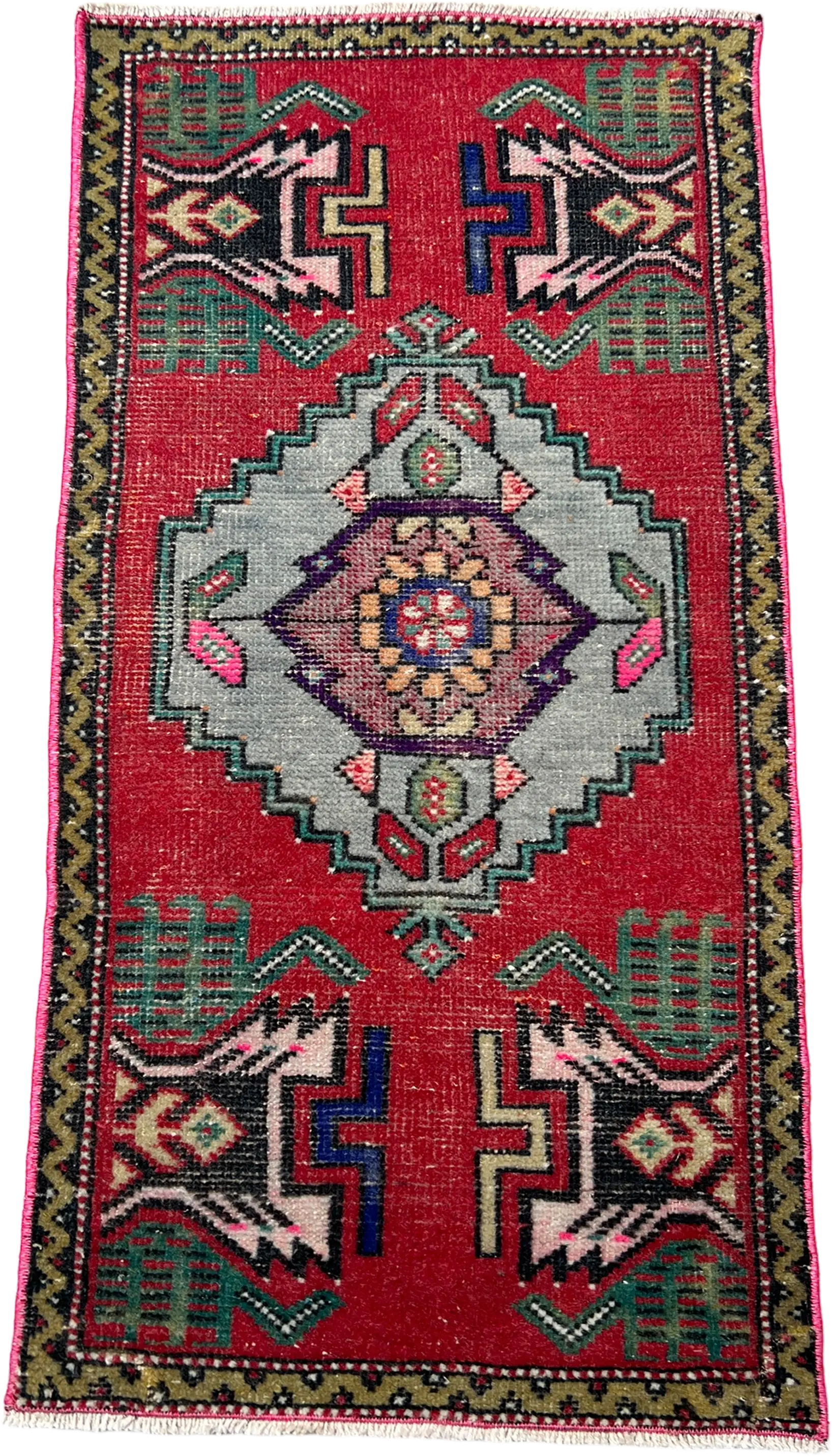 Vintage Hand Knotted Rug #3311 | 1’ 8” x 3’ 5” Krazy For Rugs