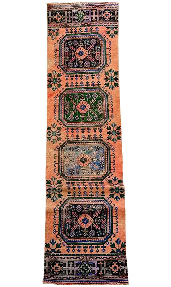 Vintage Hand Knotted Runner # 3189 | 2' 9