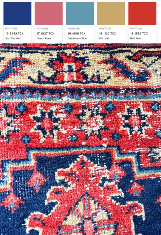 Vintage Hand Knotted Rug # 2585 | 7' 5'' x 12' Krazy For Rugs