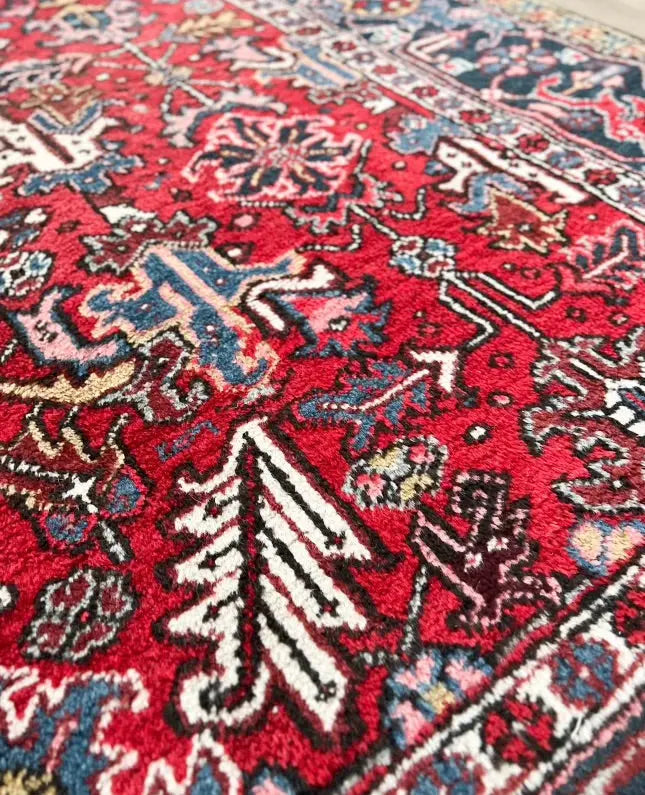 Vintage Hand Knotted Rug # 2600 | 7’ 3” x 7’ 7” Krazy For Rugs