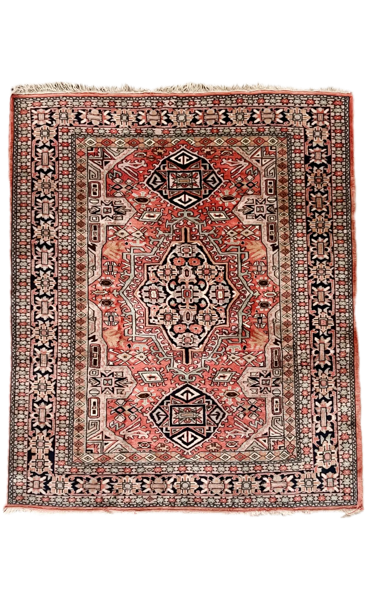 Vintage Hand Knotted Rug # 3330 | 6’ 1” x 8’ 1” Krazy For Rugs