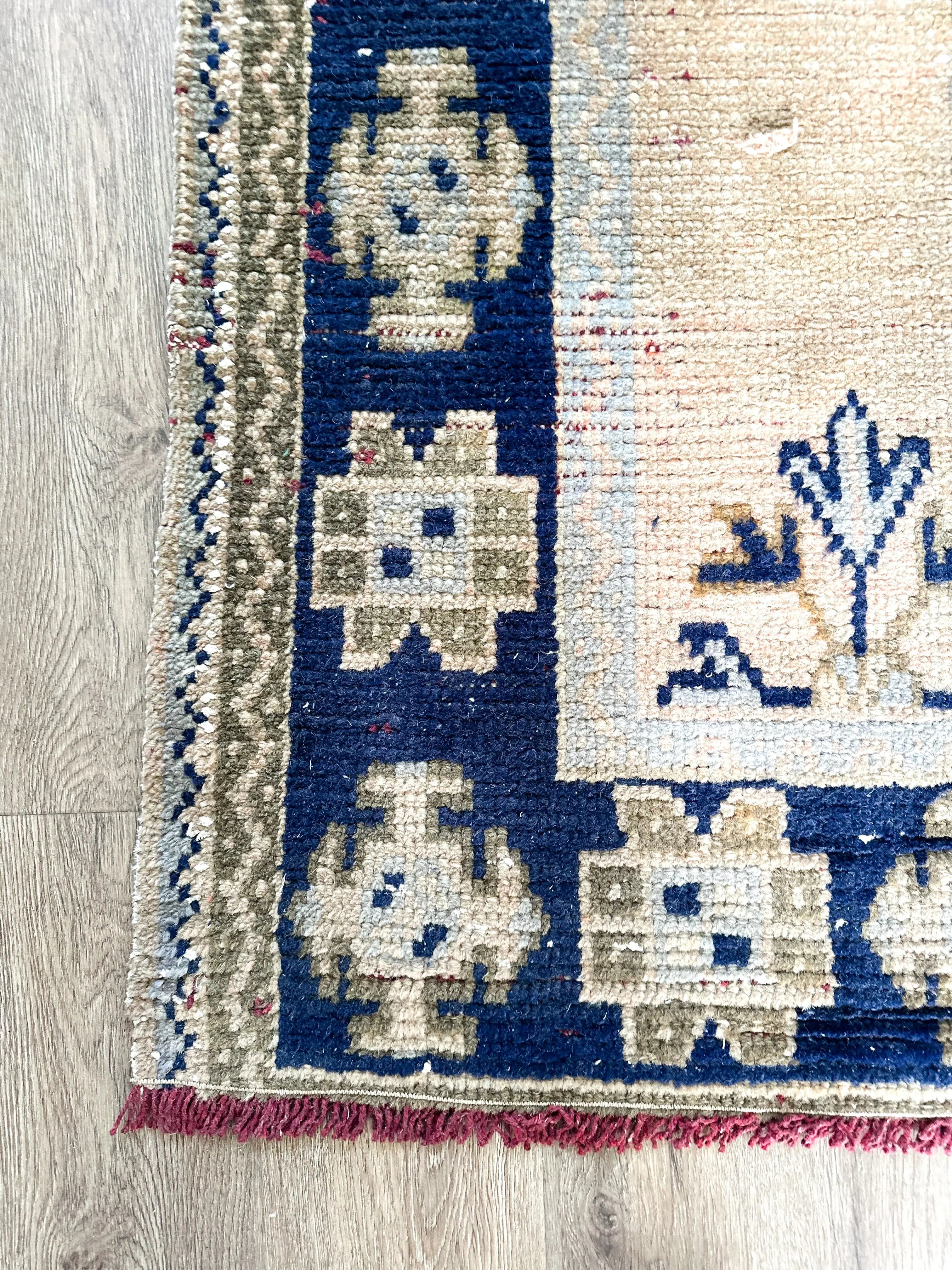 Vintage Hand Knotted Rug # 3415 | 4' 8