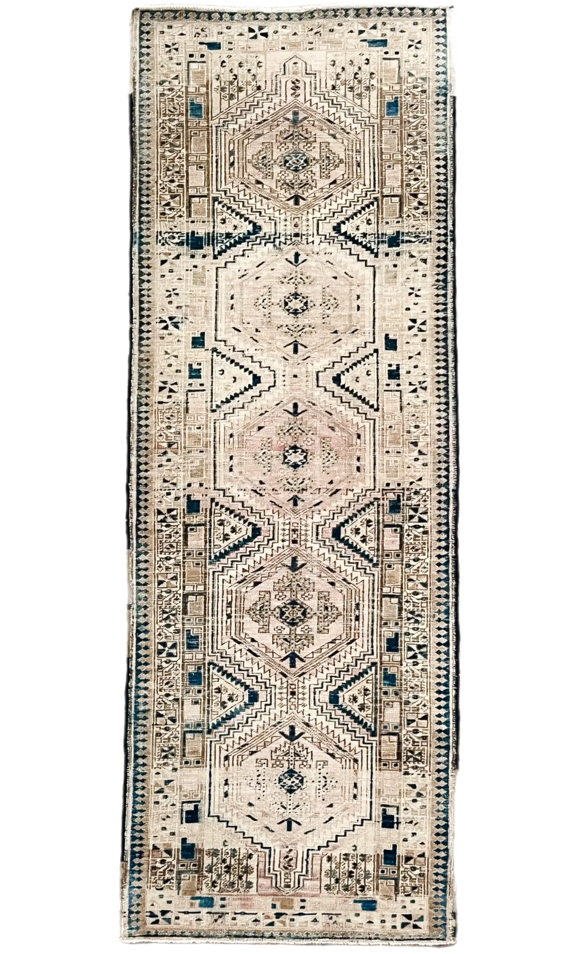 Vintage Hand Knotted Runner # 2718 | 3’ 3” x 10’ 5” Krazy For Rugs