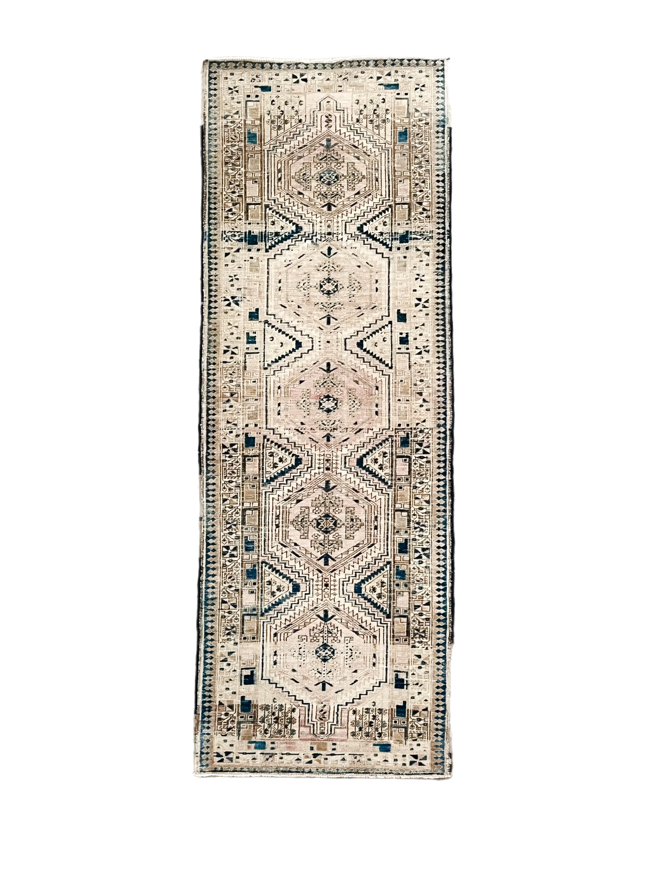 Vintage Hand Knotted Runner # 2718 | 3’ 3” x 10’ 5” Krazy For Rugs