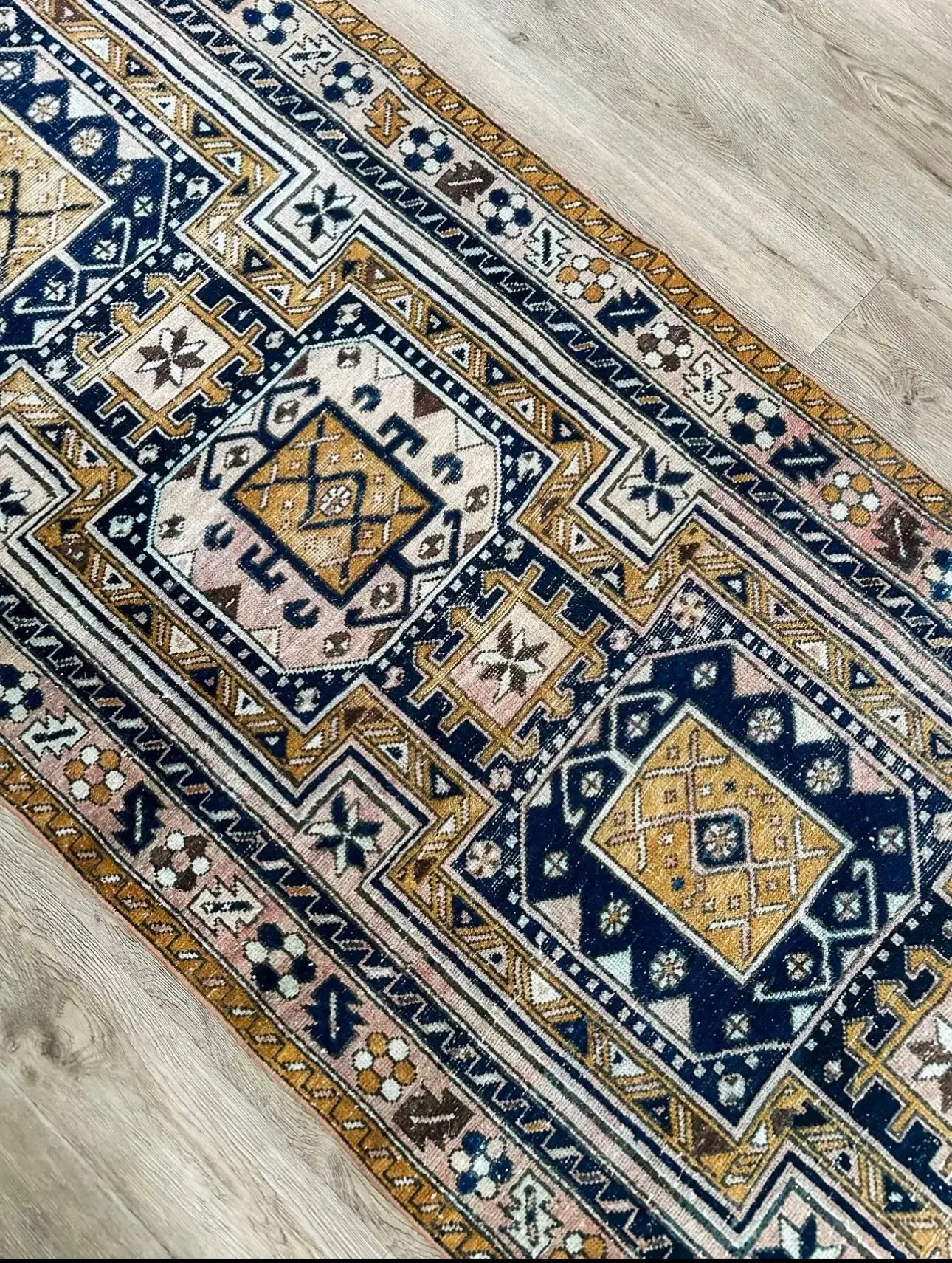 Vintage Hand Knotted Runner # 3207 | 3’ 3” x 10’ 7” Krazy For Rugs