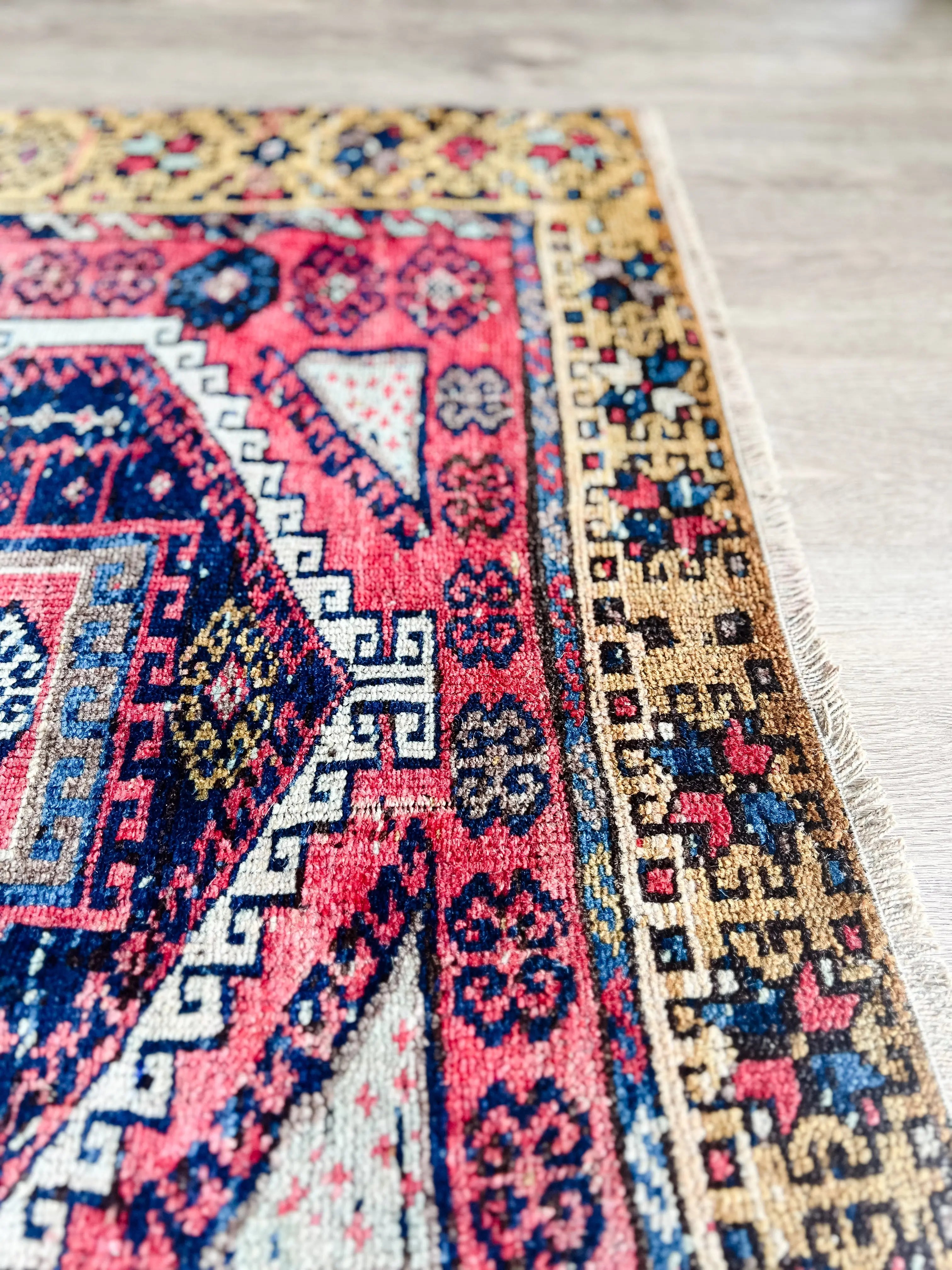 Vintage Hand Knotted Runner # 3225 | 3’ 7” x 8’ 7” Krazy For Rugs