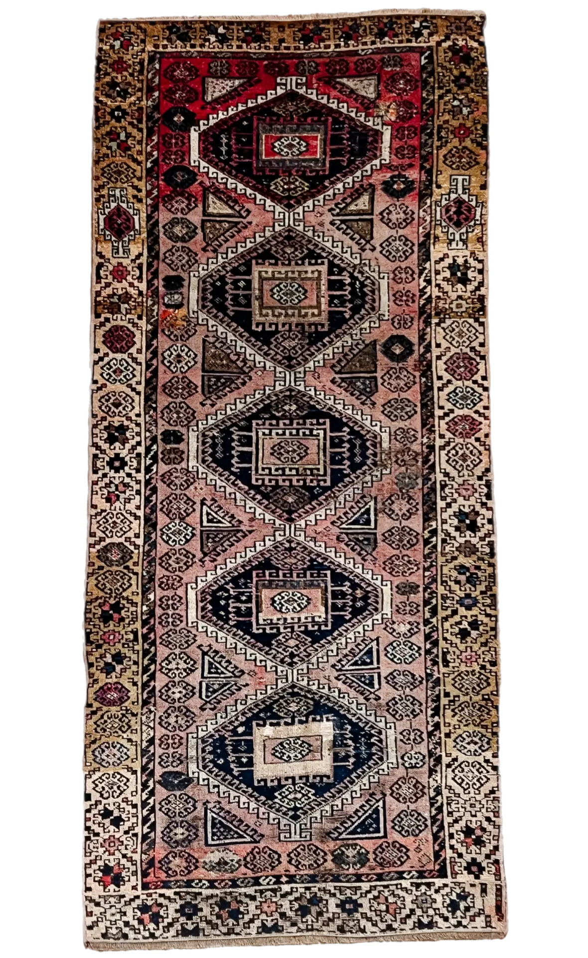 Vintage Hand Knotted Runner # 3225 | 3’ 7” x 8’ 7” Krazy For Rugs