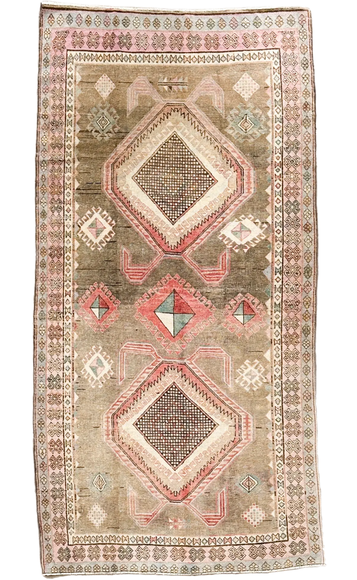 Vintage Hand Knotted Runner # 2622 | 4’ 5” x 9’ 10” Krazy For Rugs