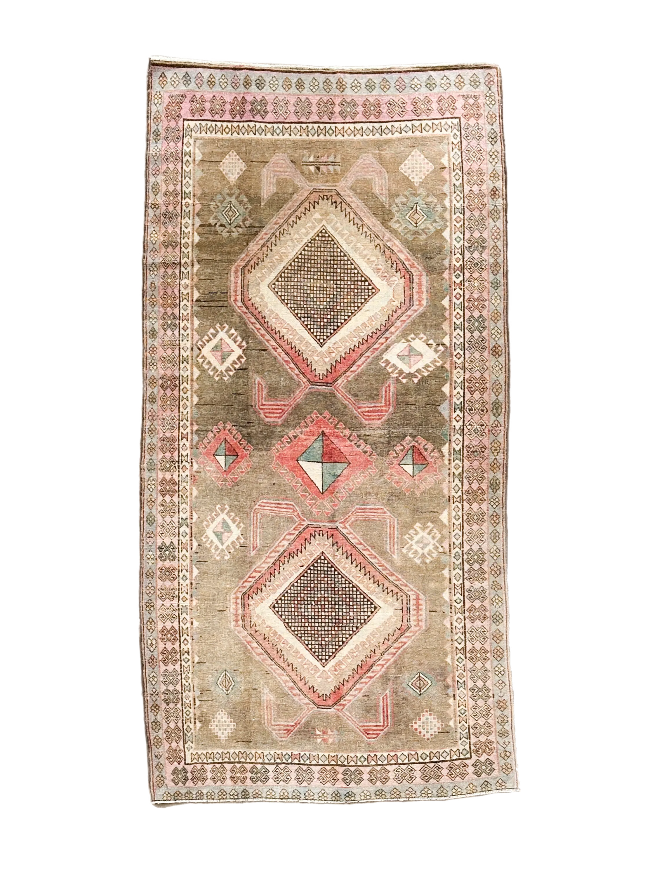 Vintage Hand Knotted Runner # 2622 | 4’ 5” x 9’ 10” Krazy For Rugs