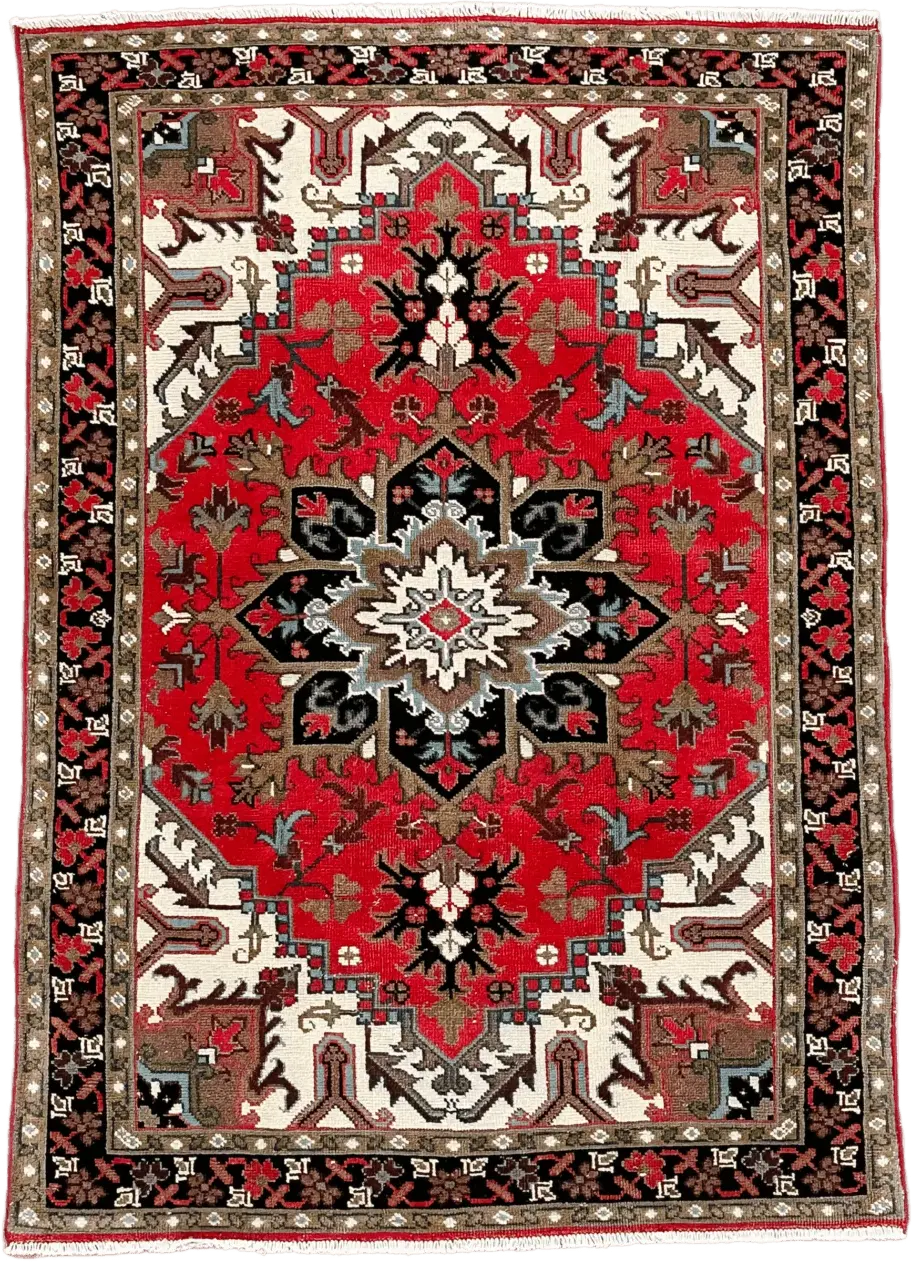 New Hand Knotted Rug # 2737 | 4' 9'' x 7' Krazy For Rugs