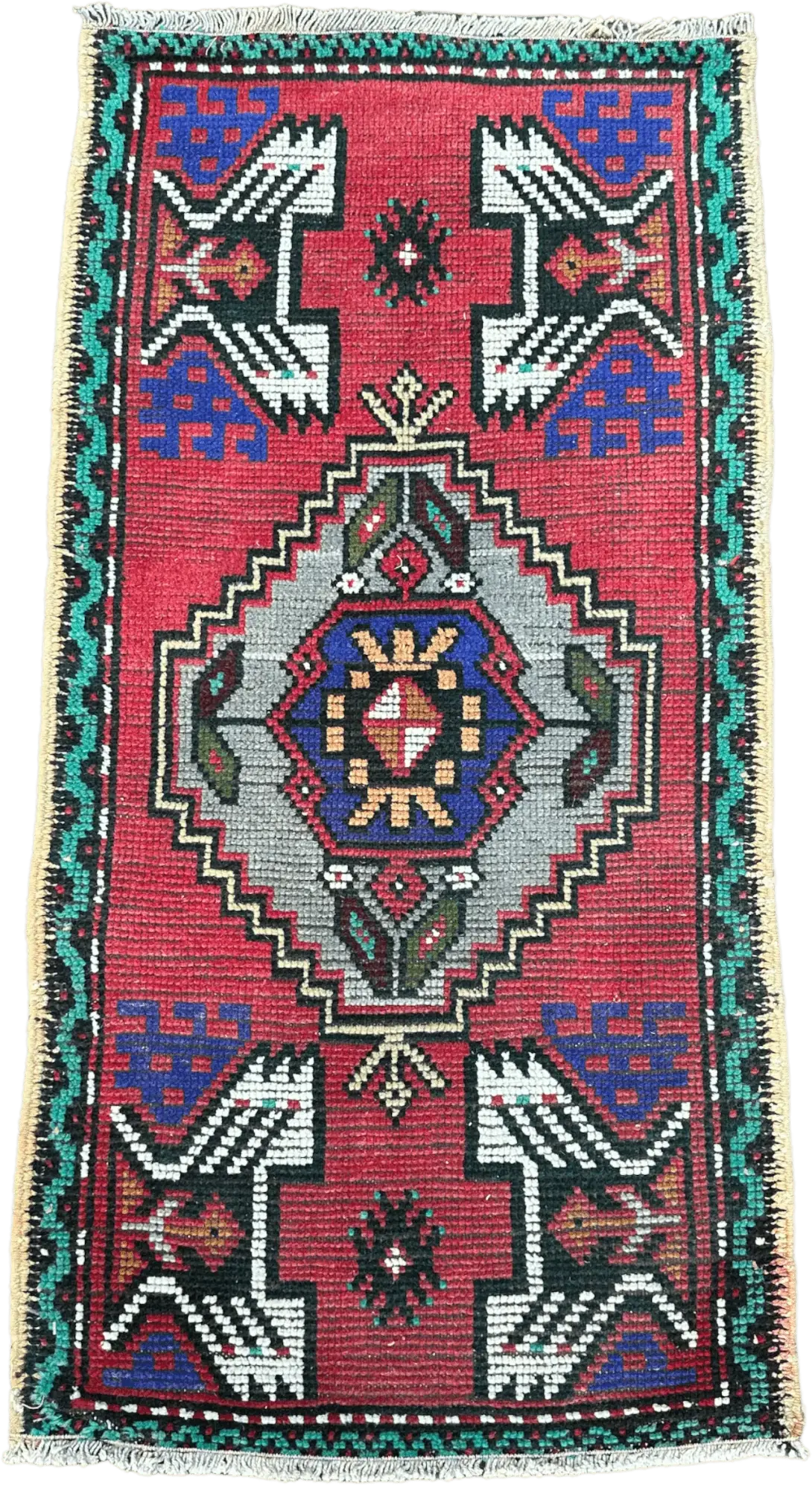 Turkish Mini Rug # 2846 | 1' 9'' x 3' 6'' Krazy For Rugs