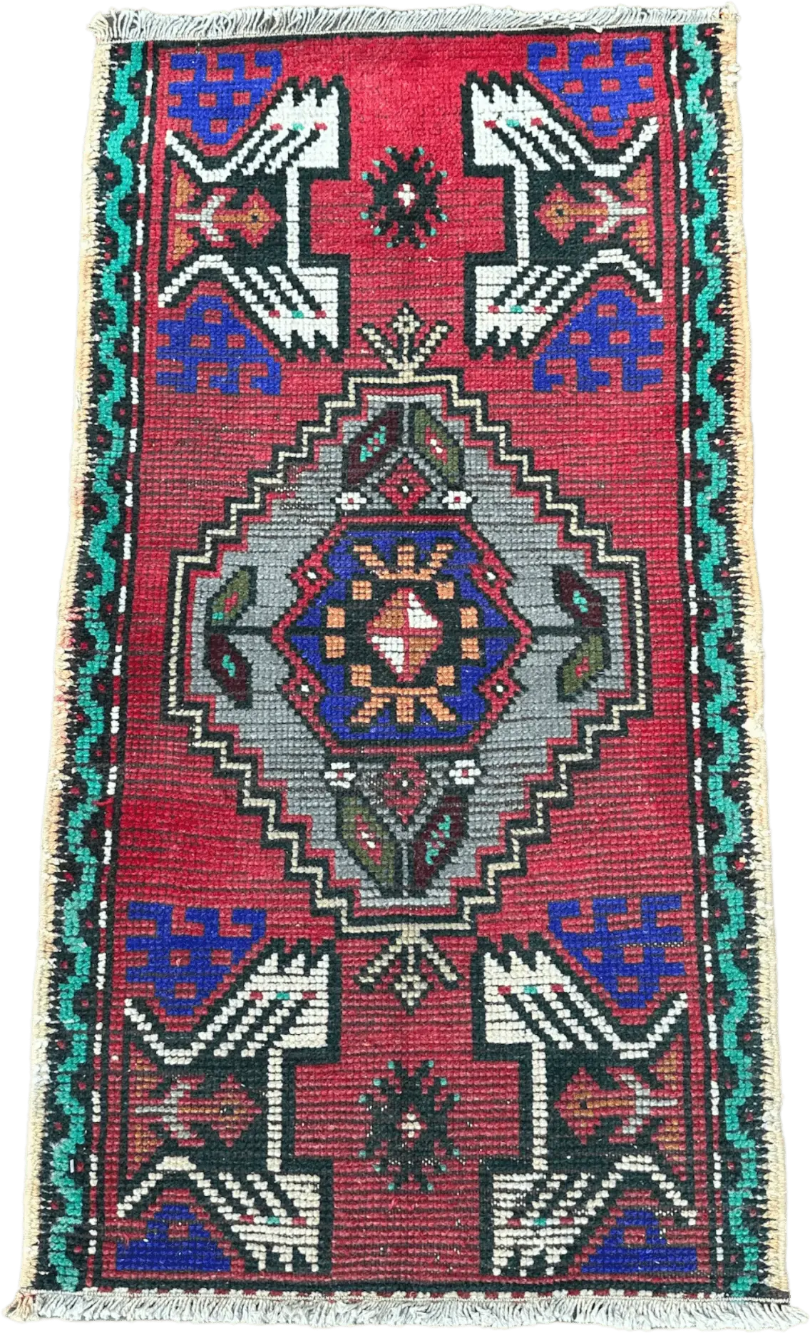 Turkish Mini Rug # 2850 | 1' 8'' x 3' 2'' Krazy For Rugs