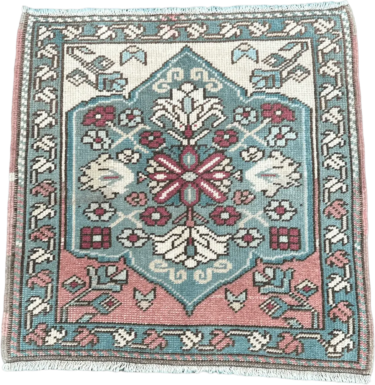 Vintage Mini Rug # 2921 | 2' 1