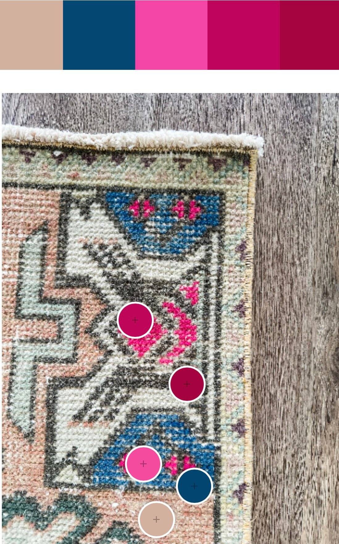 Vintage Mini Rug # 3002 1' 6