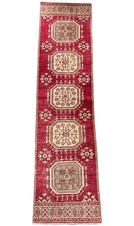 Vintage Hand Knotted Runner # 2209 | 3' 1