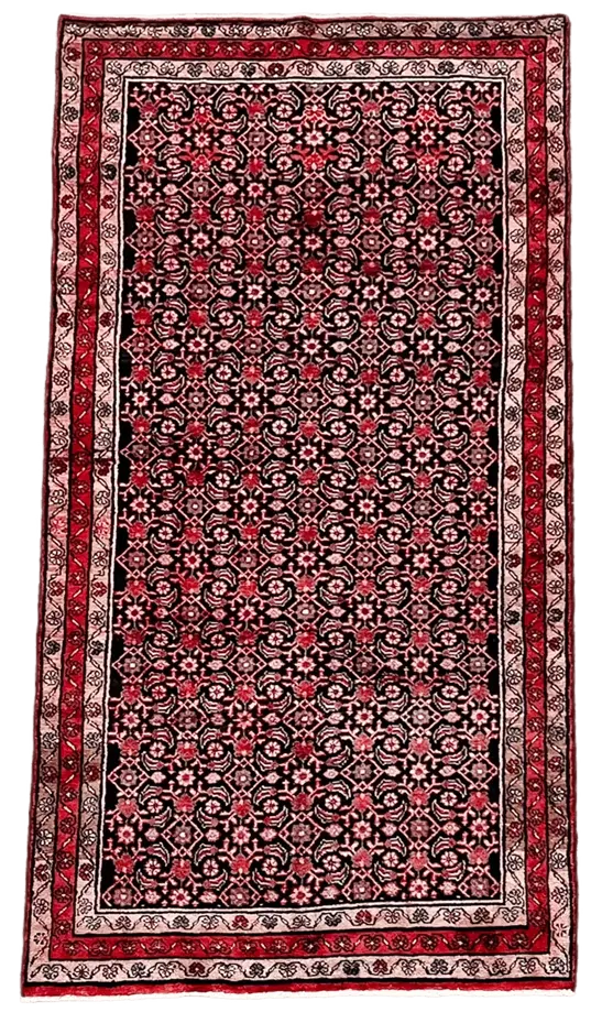 Vintage Hand Knotted Runner # 2438 | 4' 6