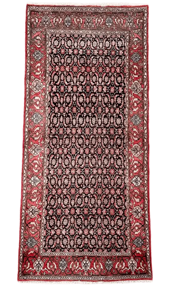 Vintage Hand Knotted Runner # 2441 | 3' 11