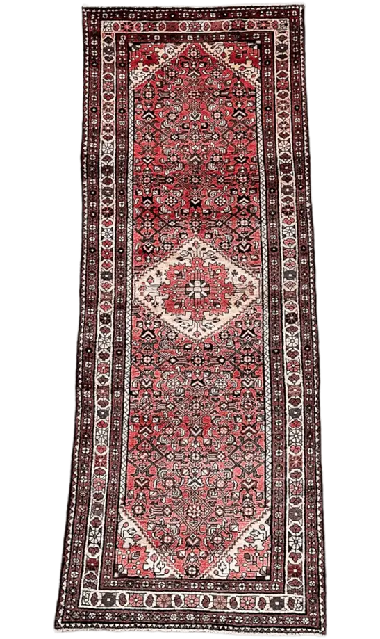 Vintage Hand Knotted Runner # 2448 | 3' 7'' x 9' 8'' Krazy For Rugs