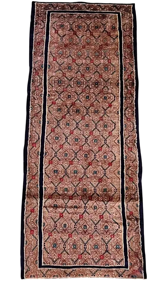 Vintage Hand Knotted Runner # 2462 | 3' 10