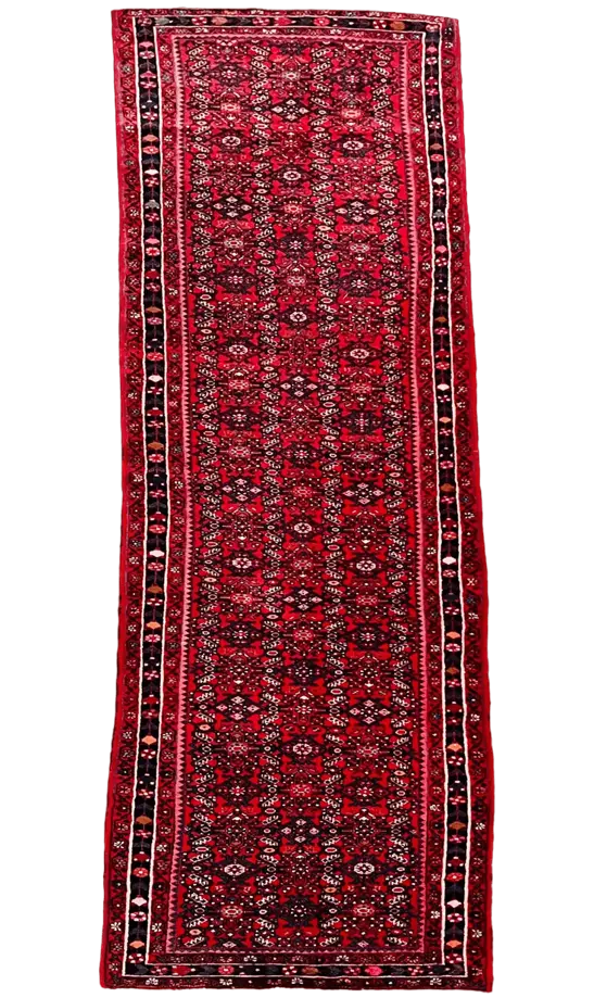 Vintage Hand Knotted Runner # 2475 | 4' x 12' 6