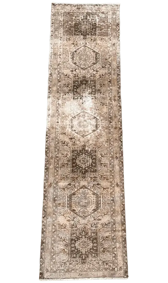 Vintage Hand Knotted Runner # 2643 | 3' x 10' 10