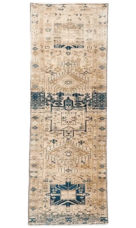 Vintage Hand Knotted Runner # 2653 | 3' 3