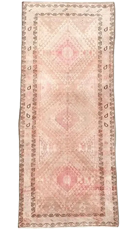 Vintage Hand Knotted Runner # 2662 | 3' 11