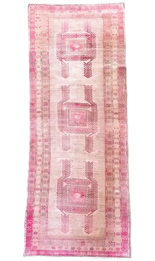 Vintage Hand Knotted Runner # 2675 | 4'  x 10' 5