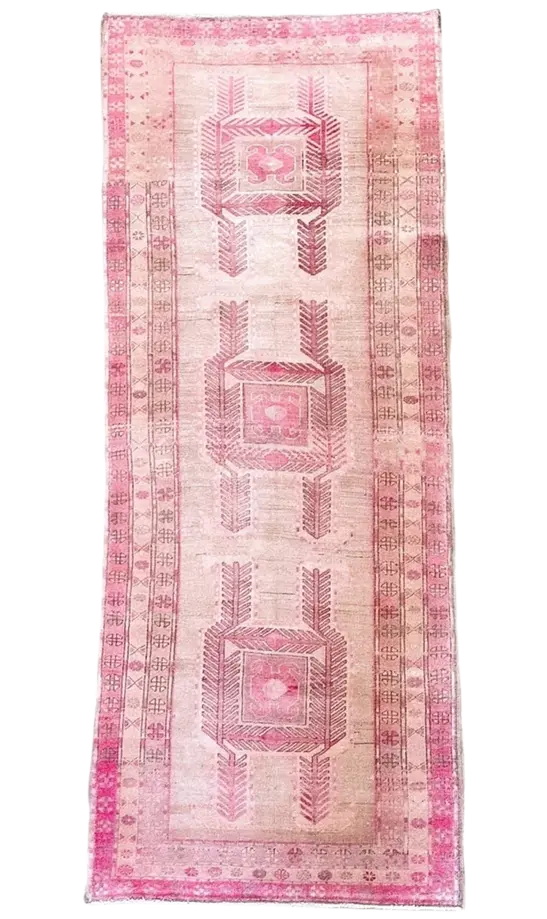 Vintage Hand Knotted Runner # 2675 | 4'  x 10' 5