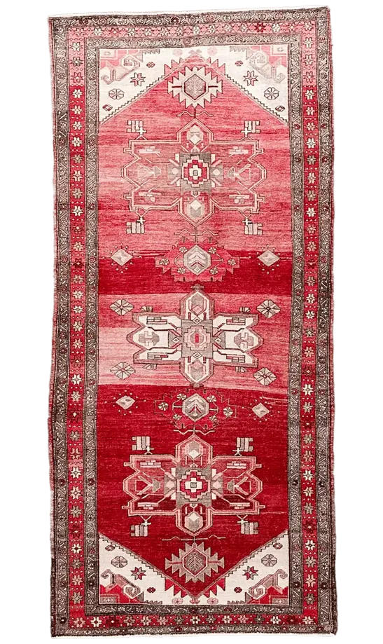 Vintage Hand Knotted Runner # 2688 | 4' 11