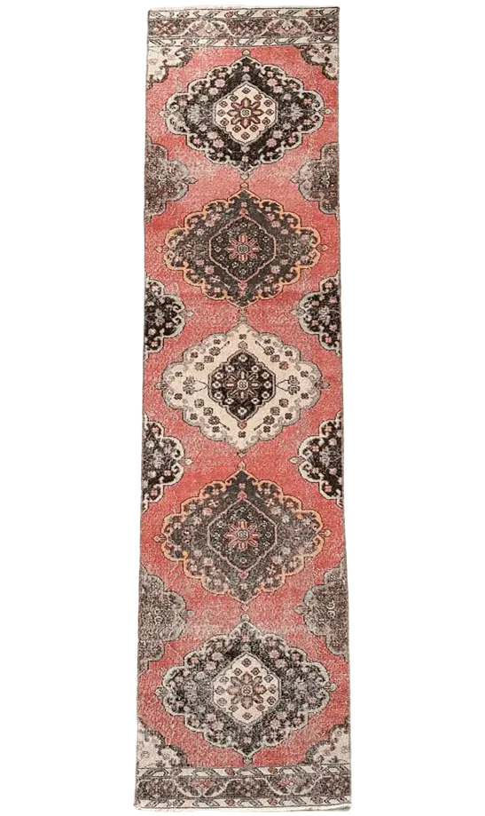 Vintage Hand Knotted Runner # 3123  2' 6